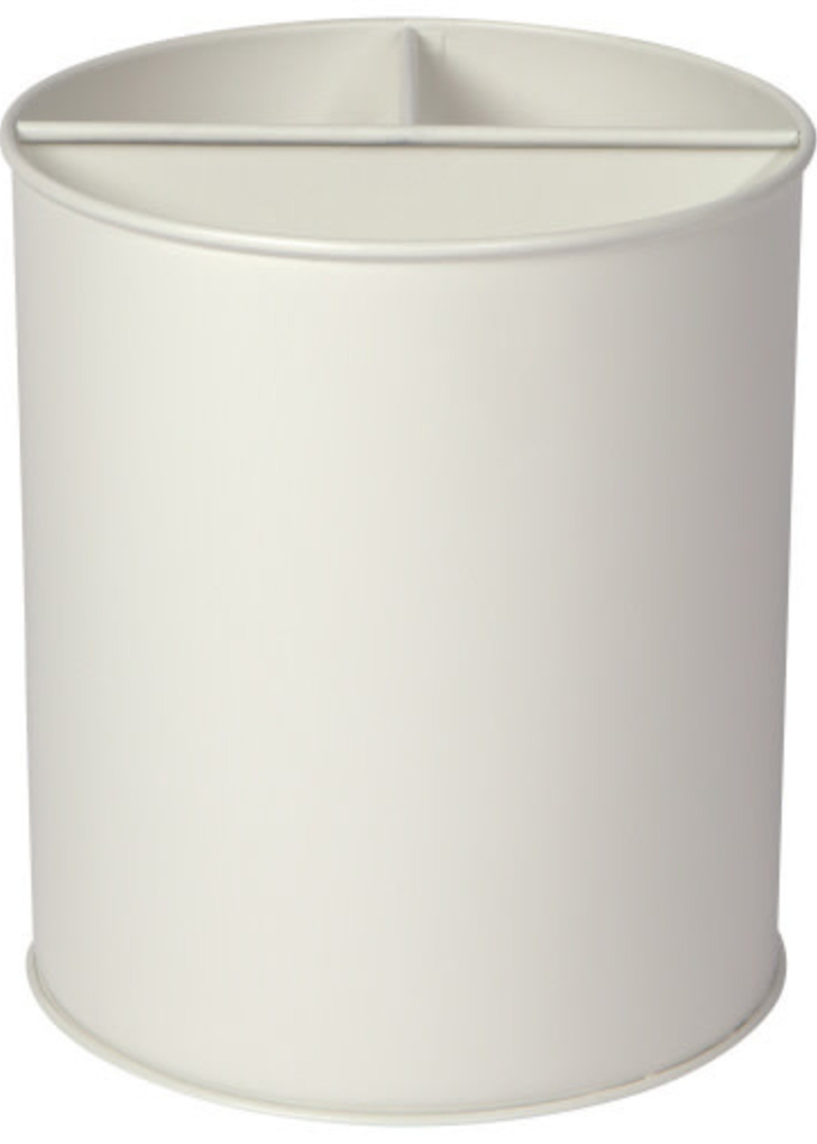 *White Powder Coated Steel Utensil Crock-Danica