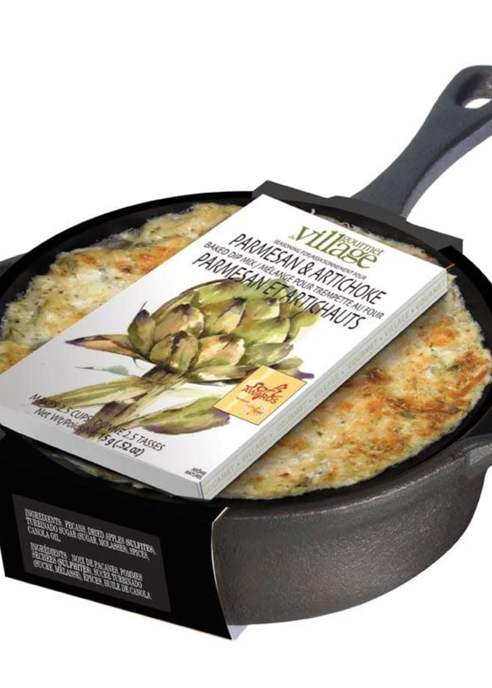 Gourmet du Village *Parmesan Artichoke Dip in  Cast Iron Skillet- Gourmet Village