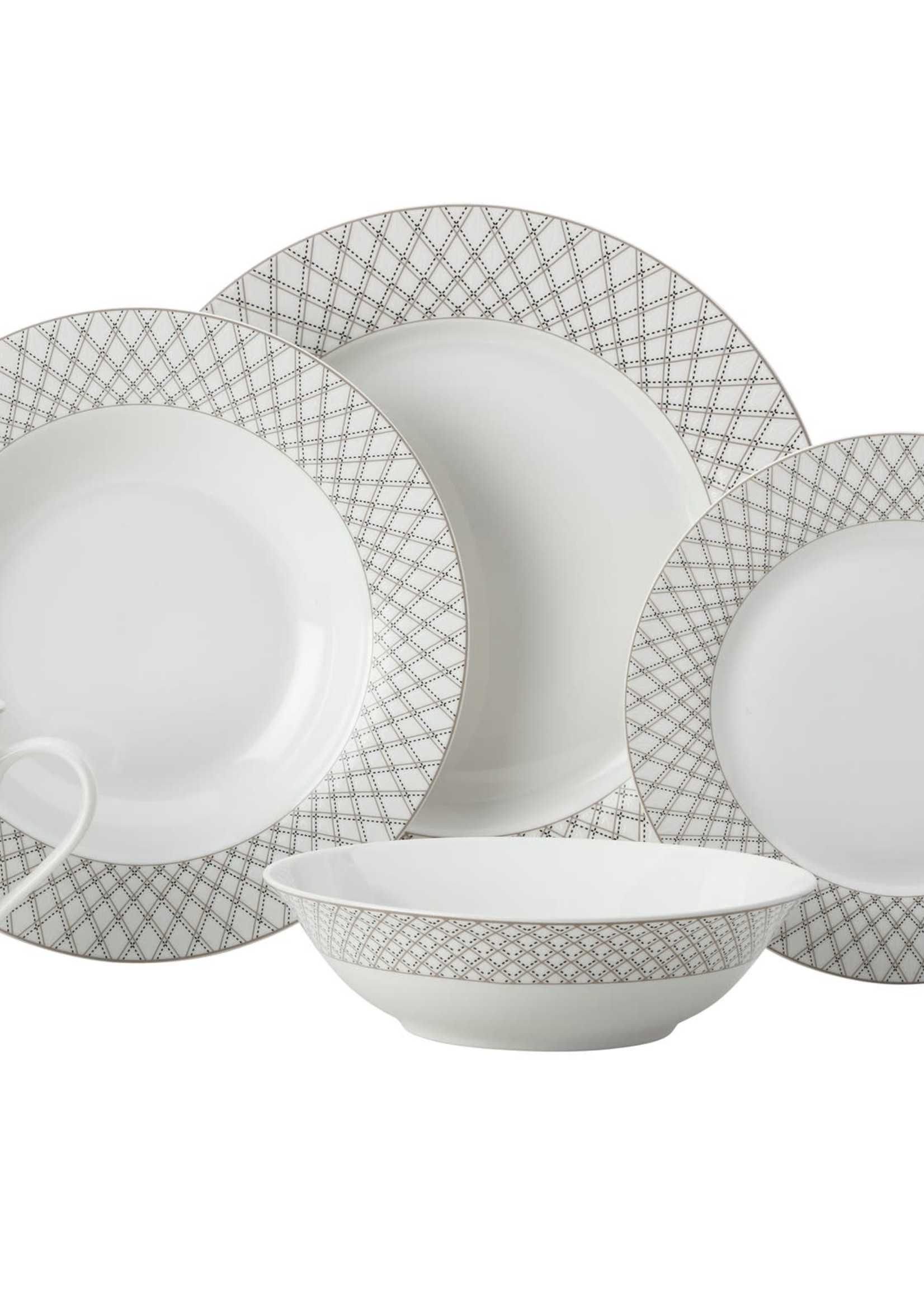 *White Jewel Porcelain Dinner Plate- Maxwell