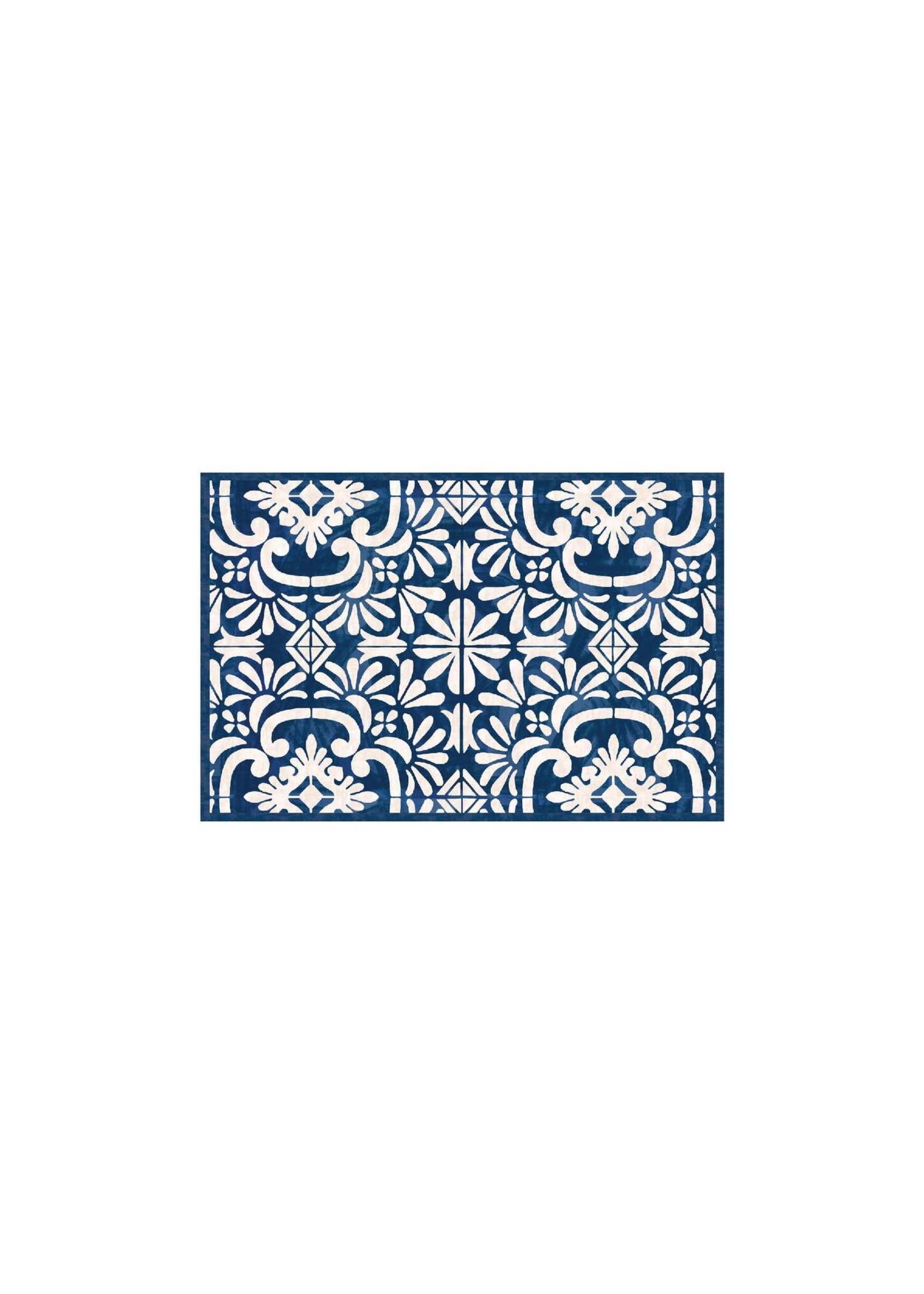 Floor Flair *2x3' Indigo Vinyl Tile Mat-Canfloyd