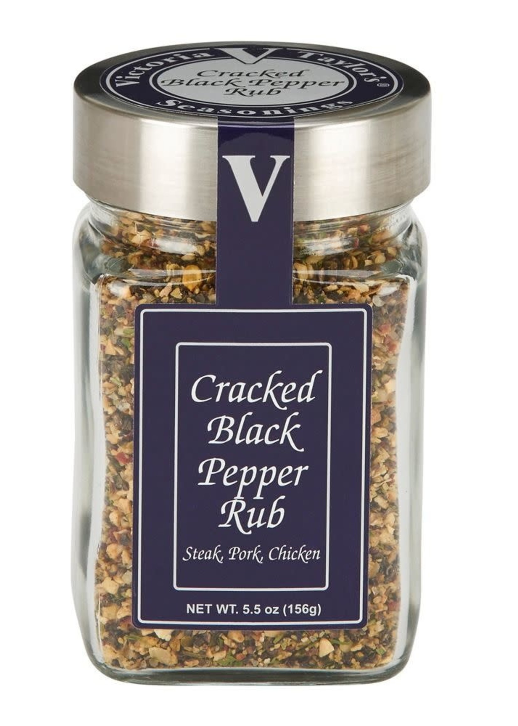 Victoria Gourmet *156g Jar Cracked Black Pepper Rub-Dovetale