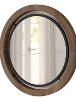 North American Country Home *32" Wood and Metal Rimmed Mirror-NACH