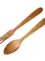 *2pc Olive Wood Salad Set-David Shaw