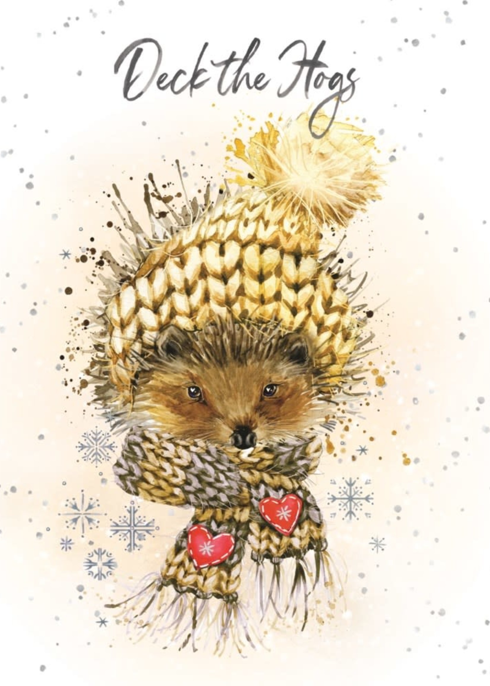 Hopper Studios *Deck the Hogs Hedgehog Christmas Card-Bella Flor