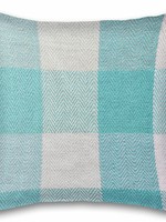 *18" Aqua Check Cushion-Fabstyles