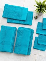 Fabstyles *Aqua Hand Towel w/Solid Stripe-Fabstyles