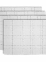 *s/4 White/Silver Winter Plaid Placemats-Fabstyles