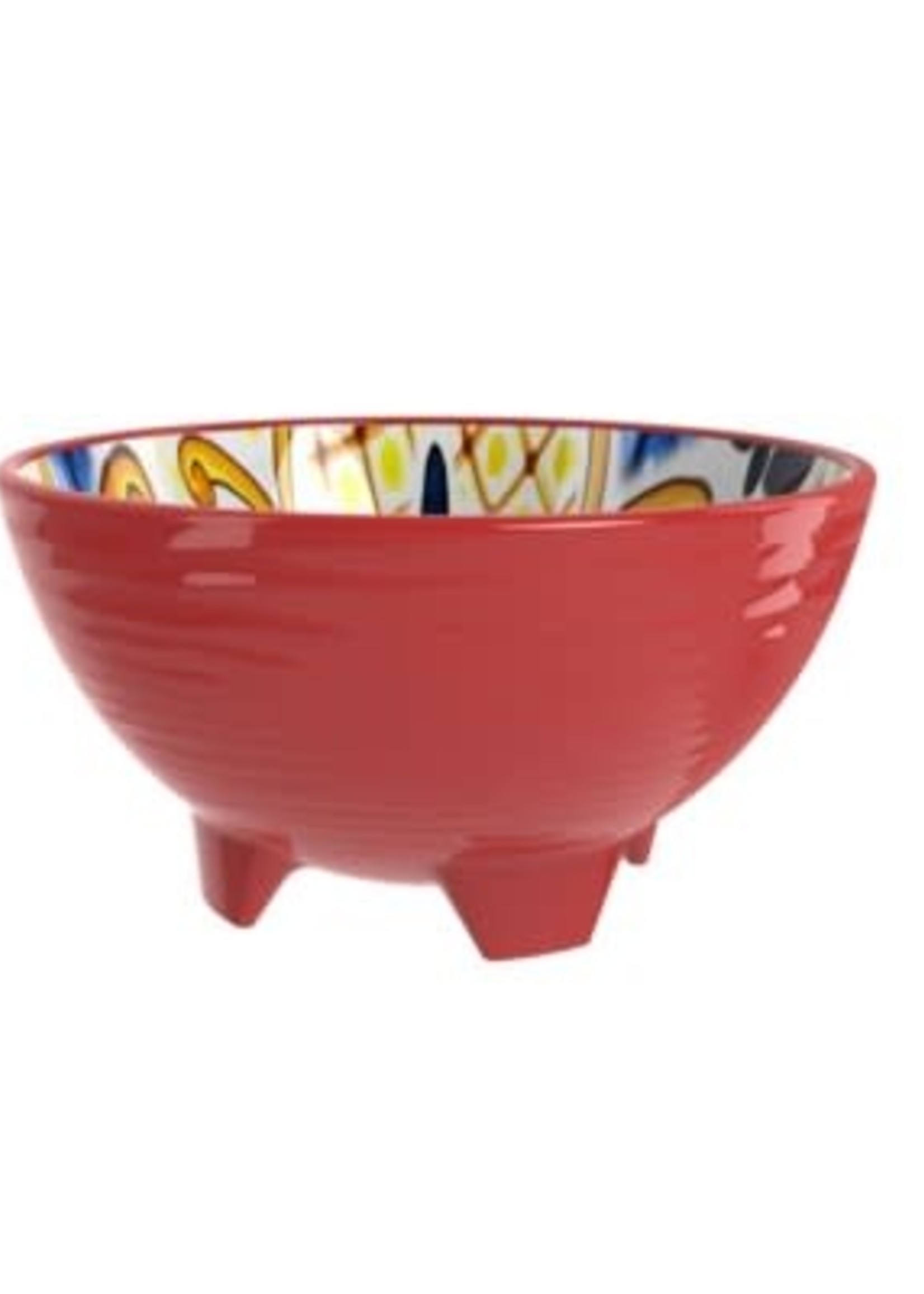 *Red Traditional Look Guacamole/Salsa Bowl Prepara-Port-Style