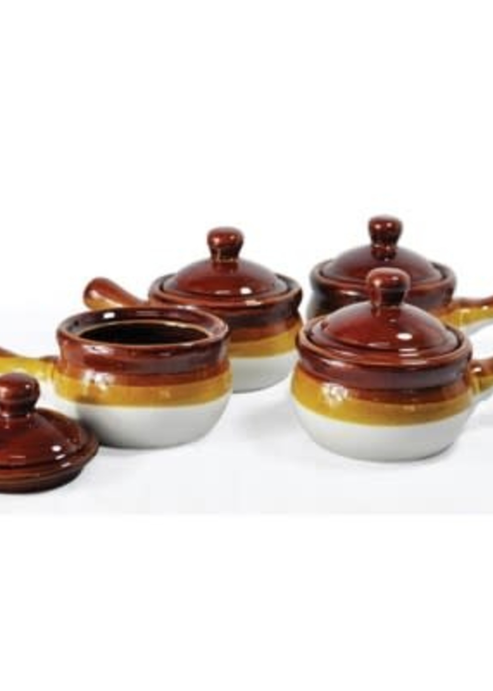 Maison Plus *s/4 Brown Onion Soup Bowls-Port-Style