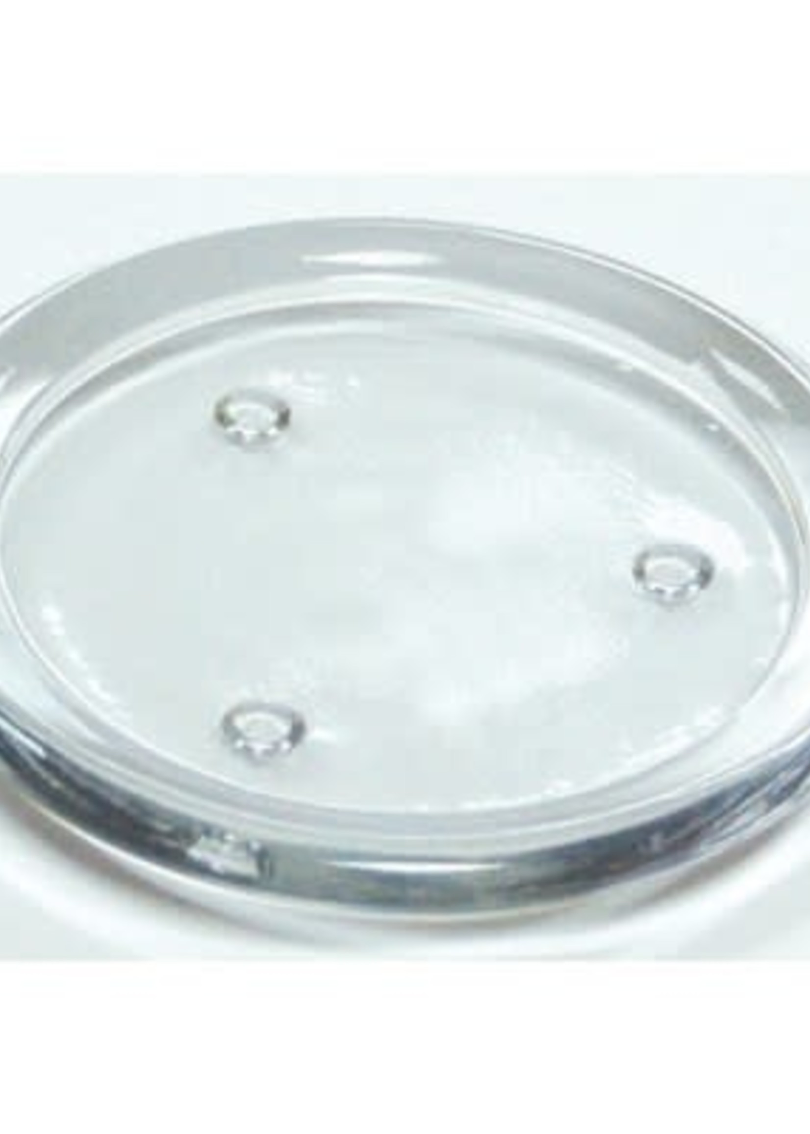 *sm Glass Candle Plate-Elegant