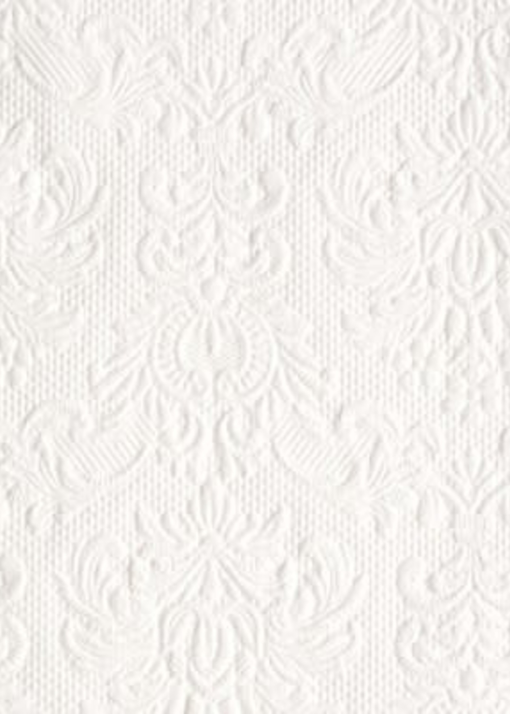 *White Embossed Cocktail Napkins-Elegant