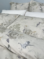 Cuddle Down *s/2 Qn Tan Floral w/Birds Pillow Cases-Cuddle Down