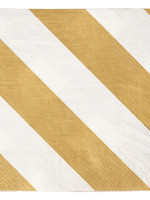 *pk16 Gold Striped Cocktail Napkins-Sophisticate