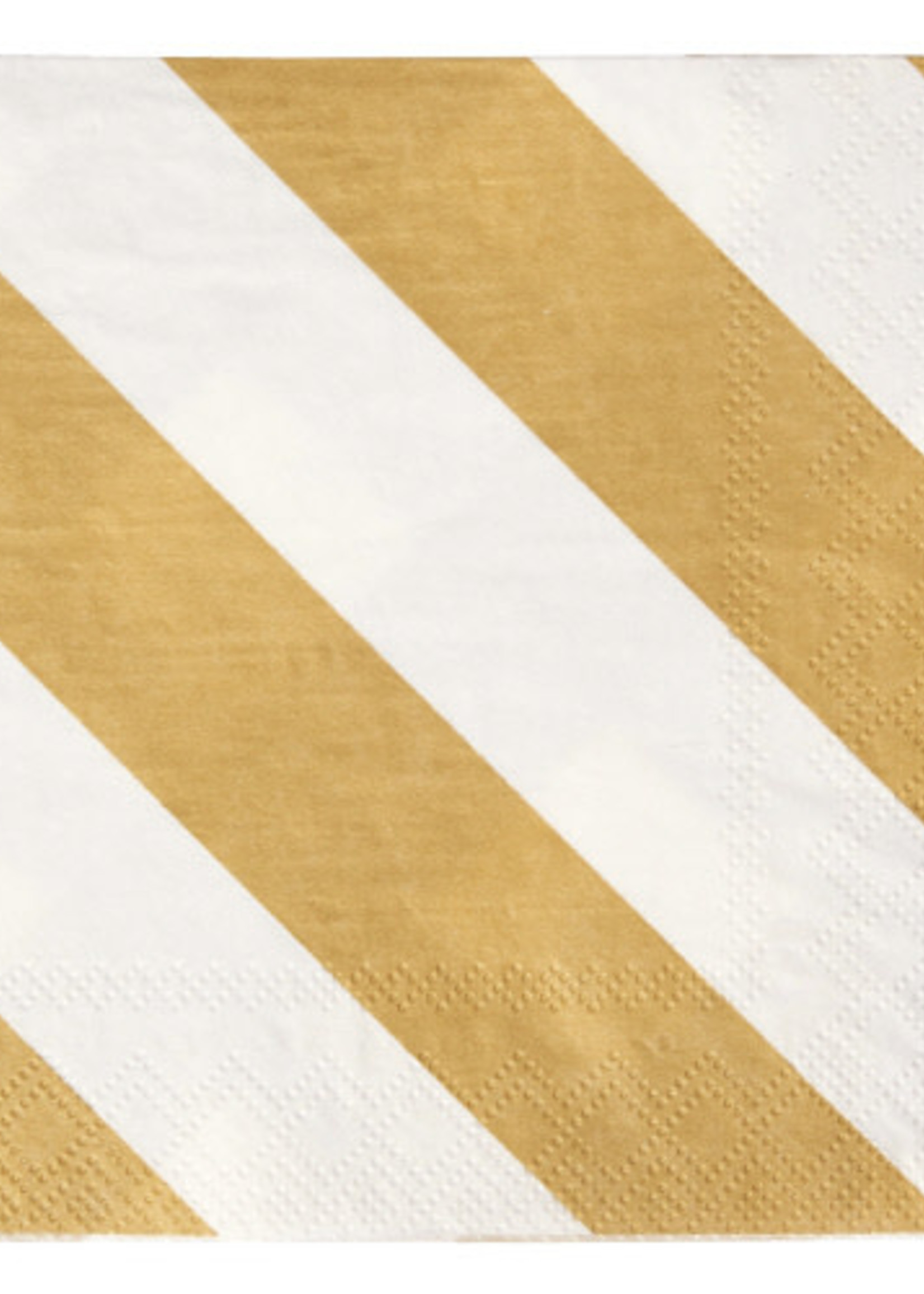 *pk16 Gold Striped Cocktail Napkins-Sophisticate