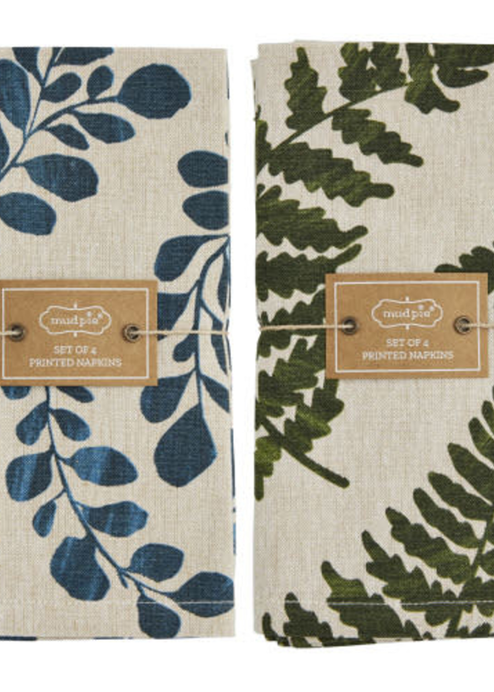 *s/4 Green Fern Chambray Napkins-Design