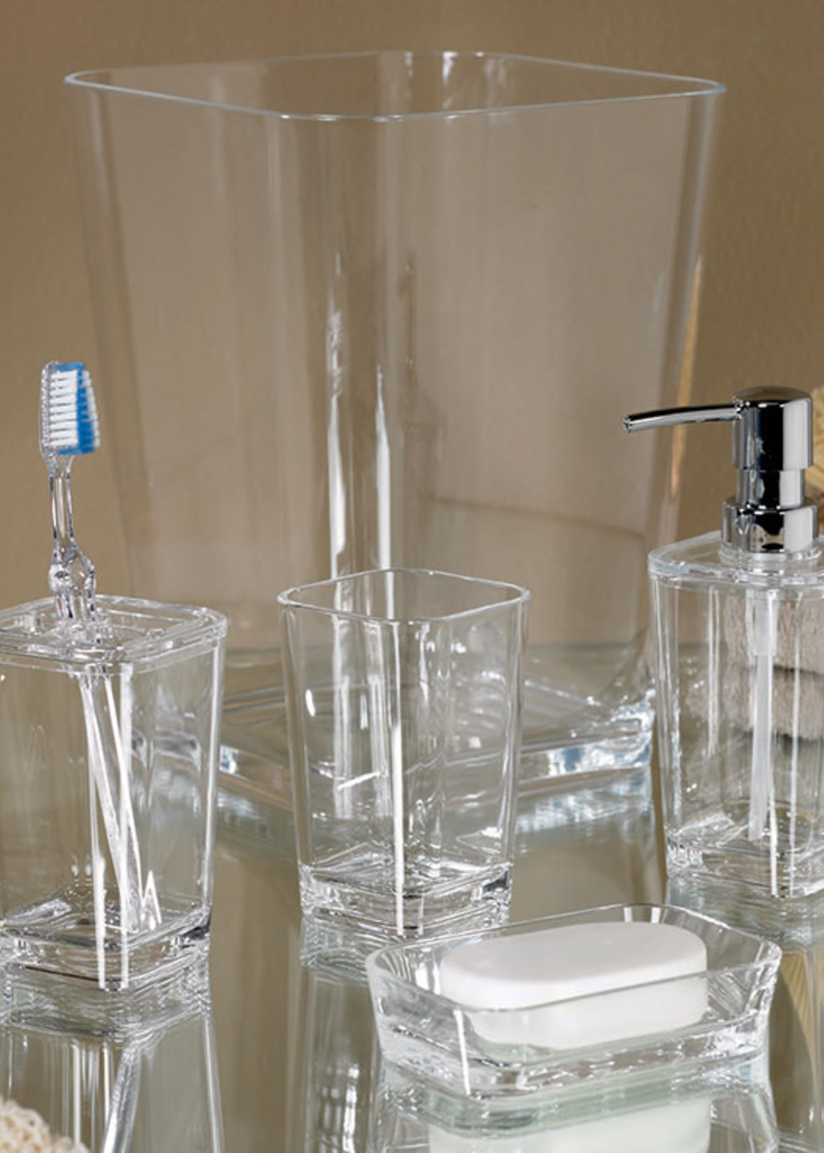 Moda *Clear Acrylic Optiks Toothbrush Holder-Moda