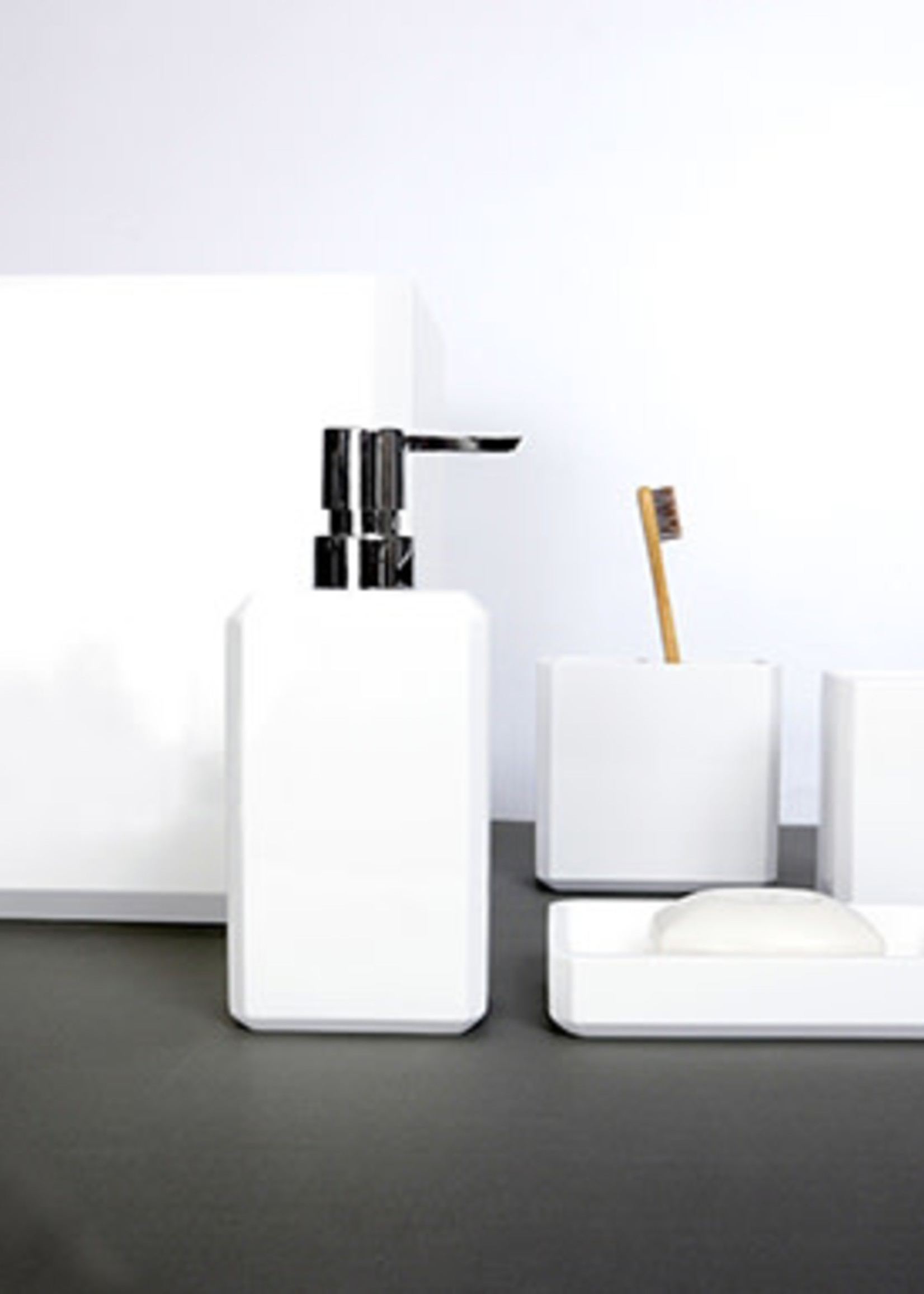 Moda *White Square Kavala Toothbrush Holder-Moda