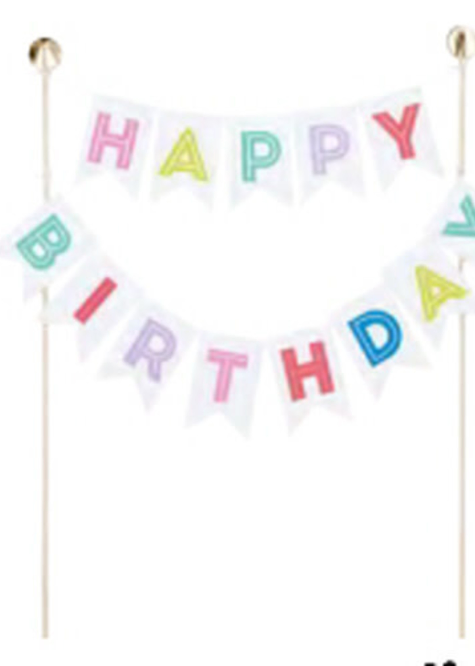 Creative Brands *Happy Birthday Garland Cake Topper-Design Home