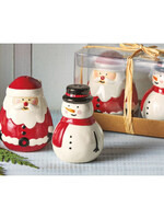 Tag *Jolly Santa and Snowman Salt & Pepper-Design Home*