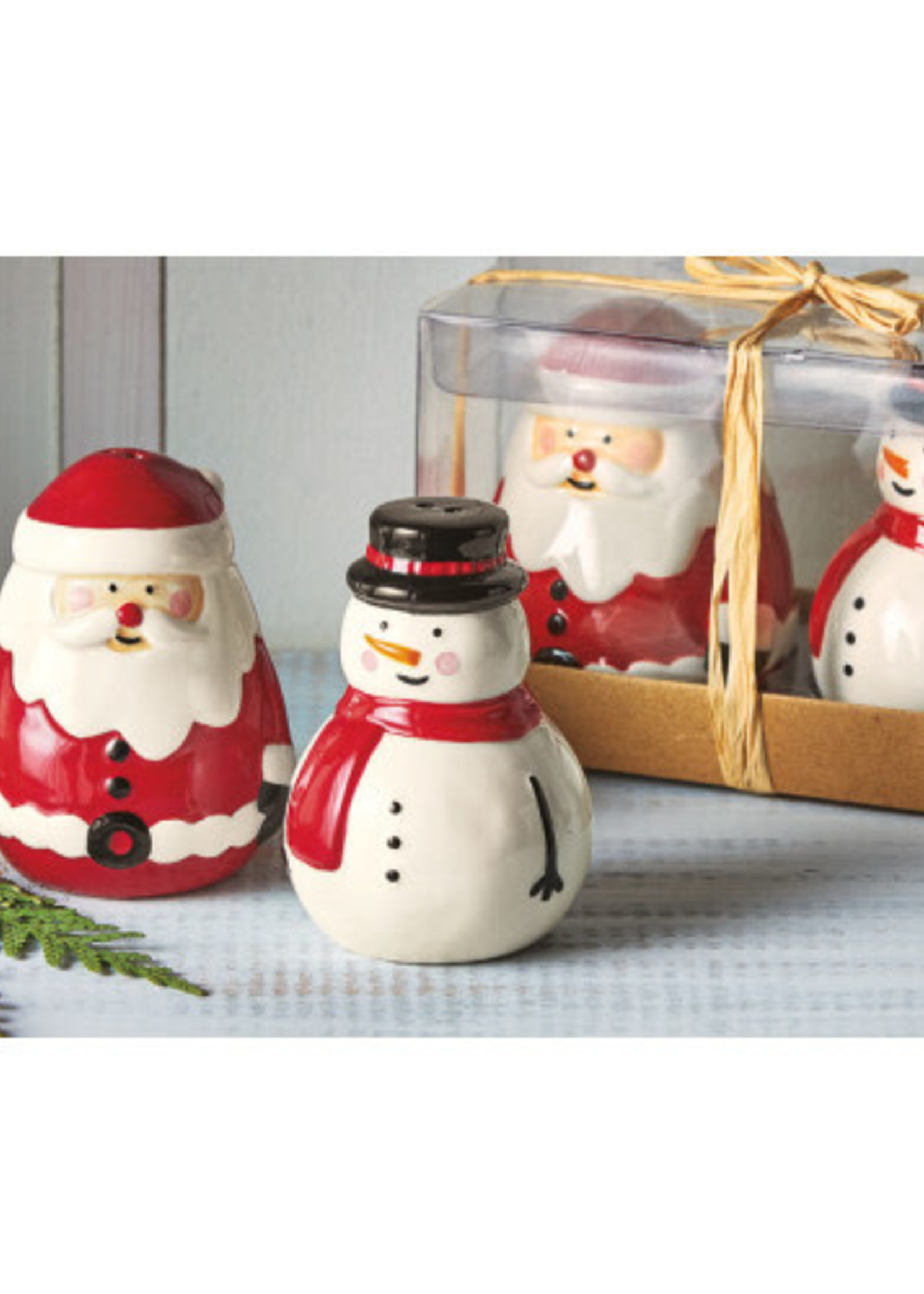 Tag *Jolly Santa and Snowman Salt & Pepper-Design Home*