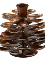 Tag *Antique Brown Pinecone Taper Holder-Design Home