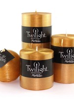 Old Country Design *3x3" Gold Metallic Pillar Candle-OCD