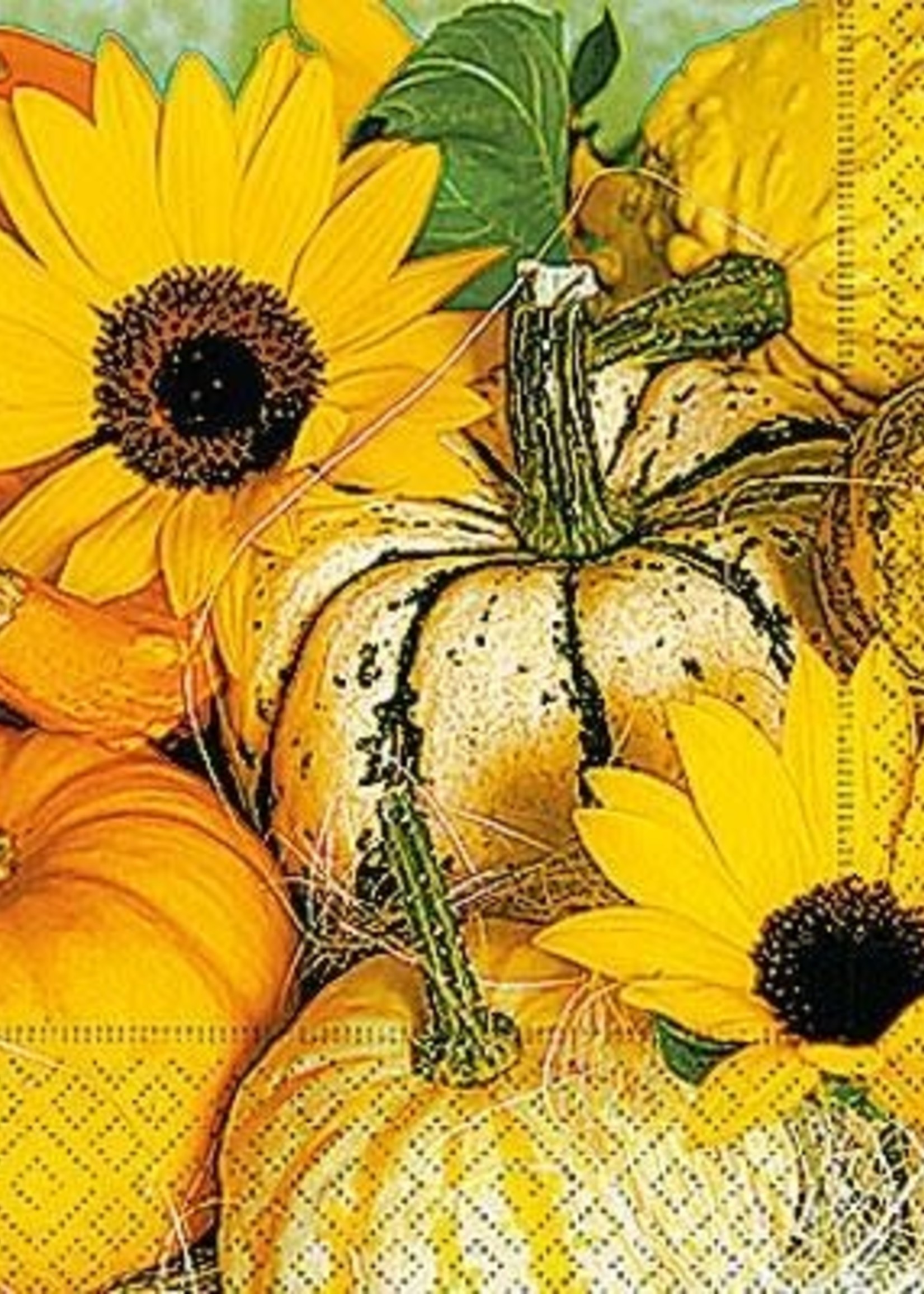 Old Country Design *20pk Sunflower & Pumpkins Lunch Napkins-OCD