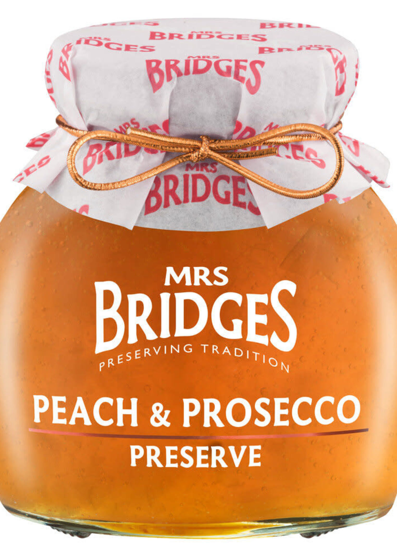 Mrs. Bridges *340g Peach & Prosecco Preserve-Edoko