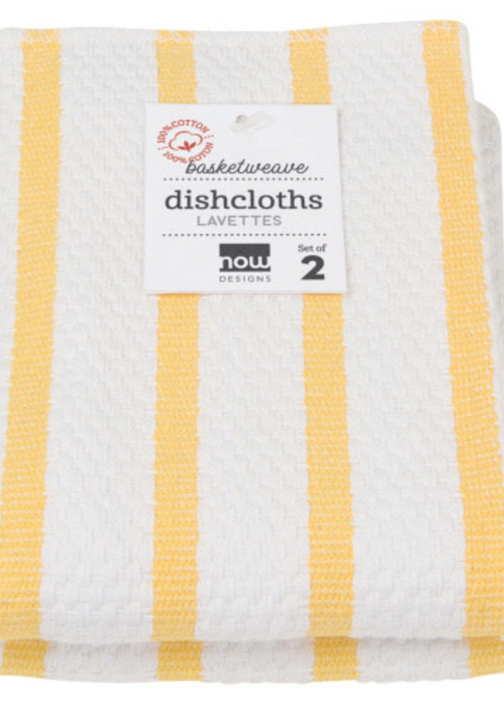 Danica *s/2 Yellow Basketweave Dish Cloths-Danica