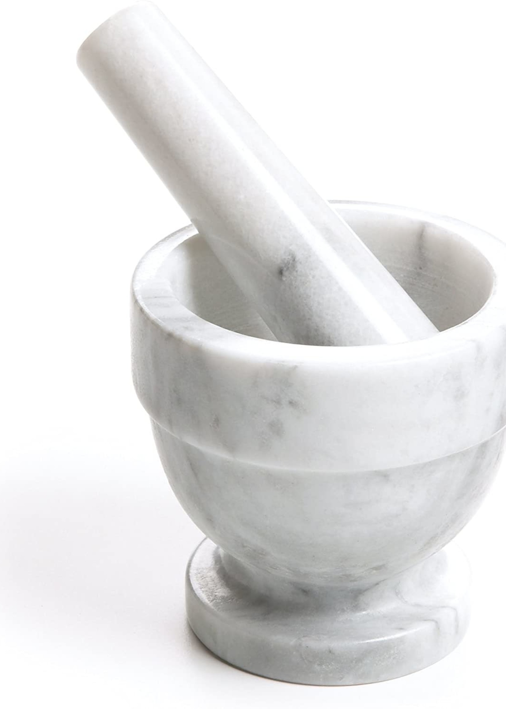 *4" White Marble Mortar and Pestle-Foxrun