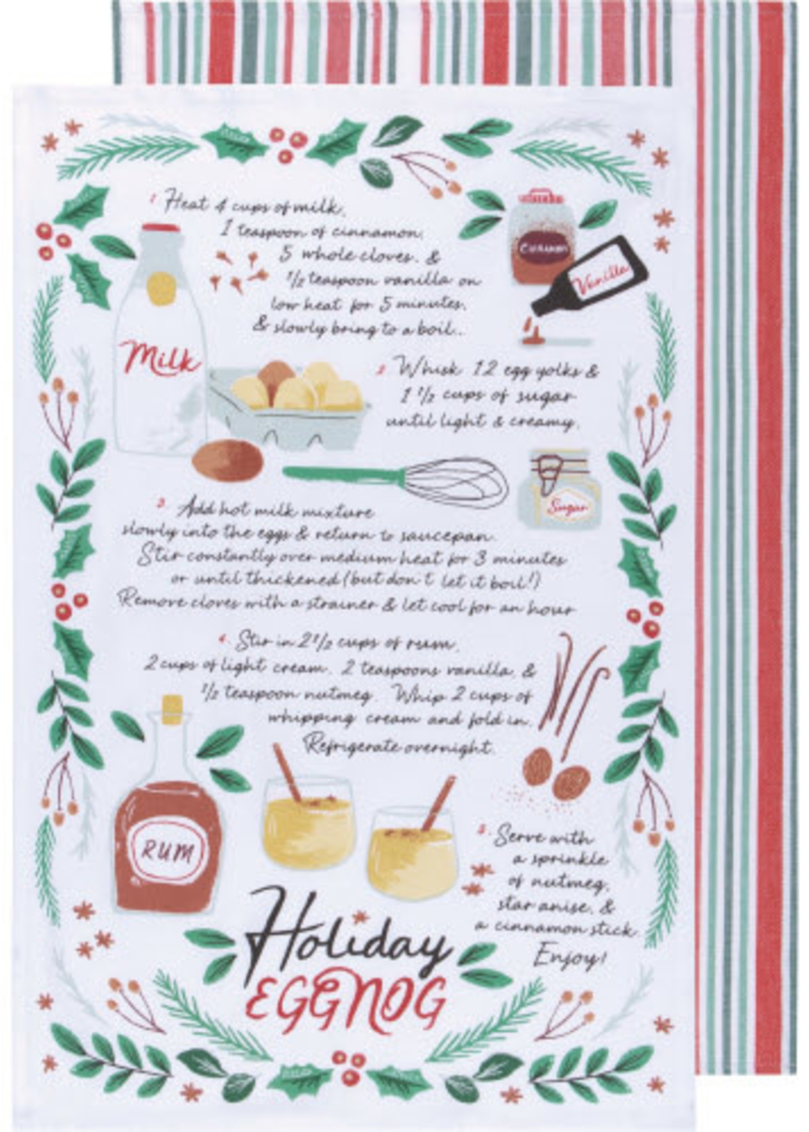 *s/2 Holiday Eggnog Tea Towels-Danica