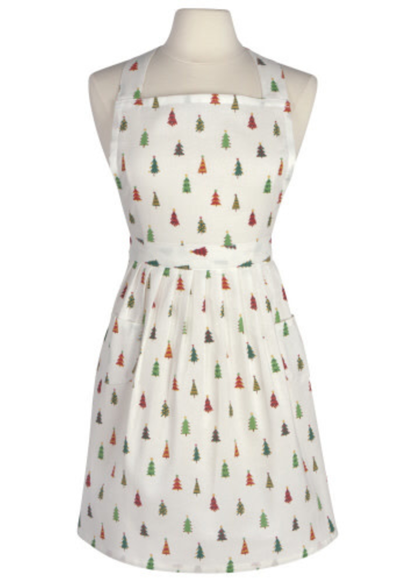 *White w/Trees Classic Merry & Bright Apron-Danica