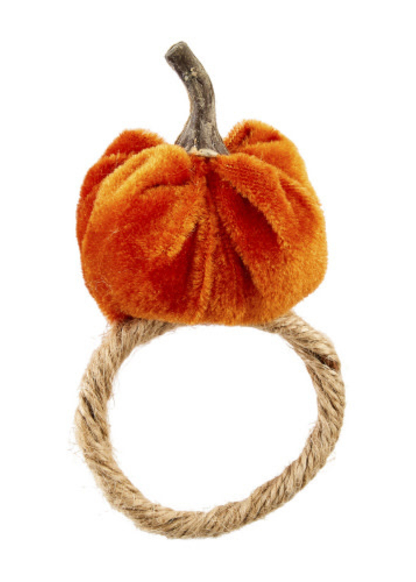 Mud Pie *Velvet Pumpkin Napkin Ring-Design Home