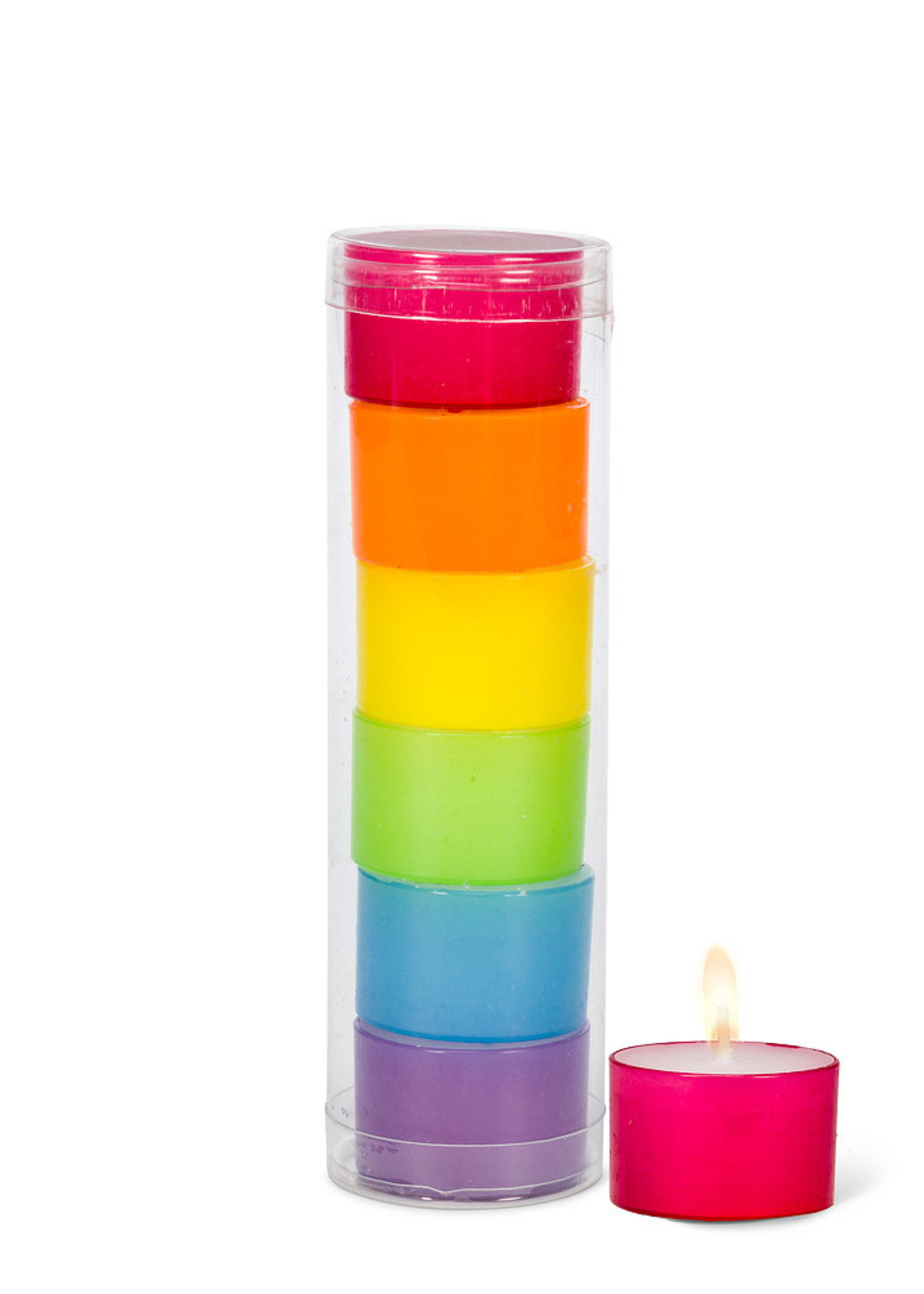 Abbott *6pc Tube of Rainbow Tealights-Abbott