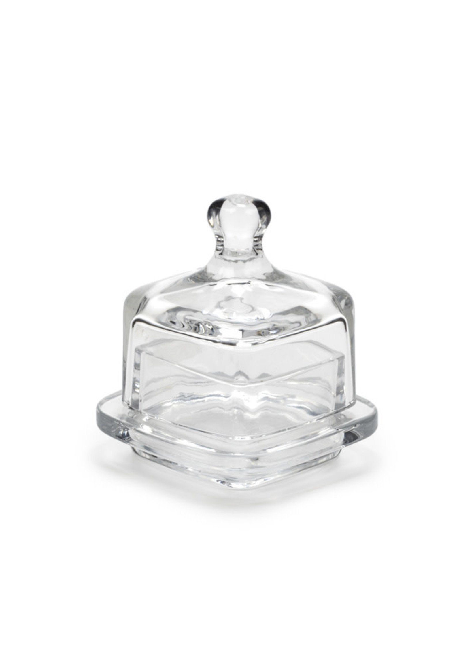 Abbott *sm Sq Glass Butter Dish-Abbott