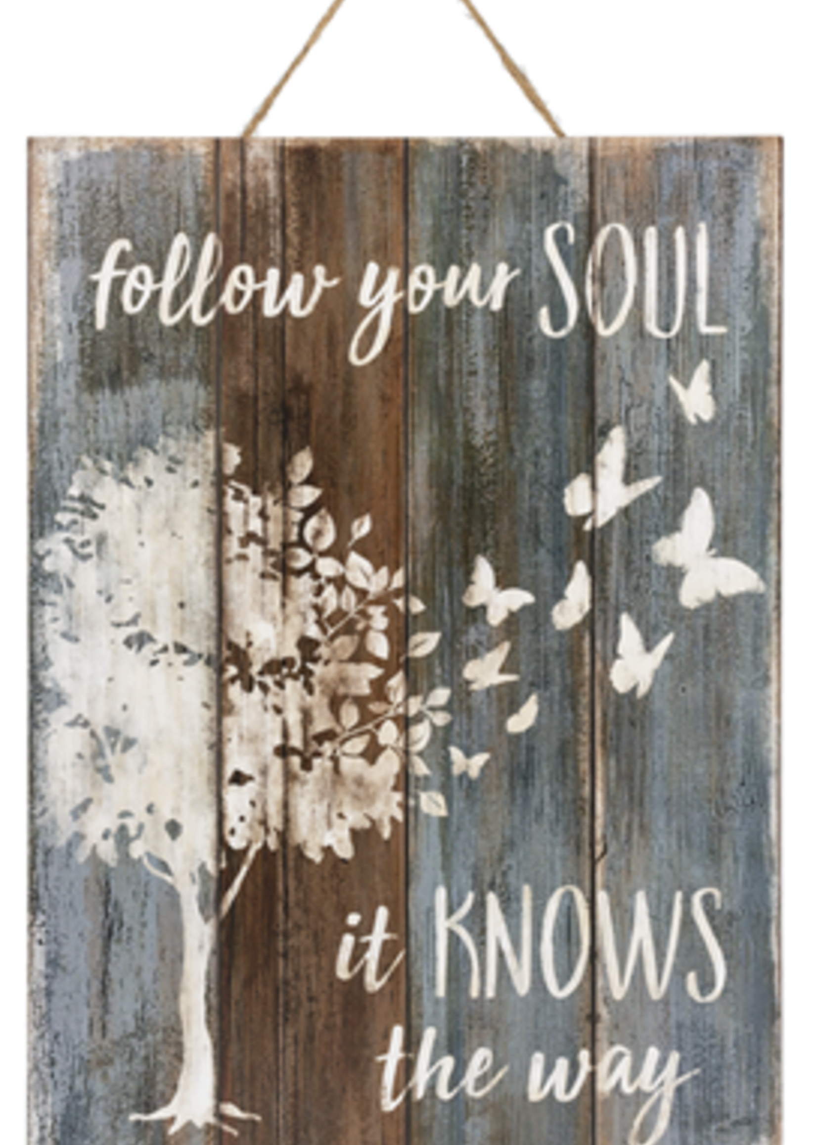 Ganz *12x17" Wooden Follow Your Soul Plaque-Ganz