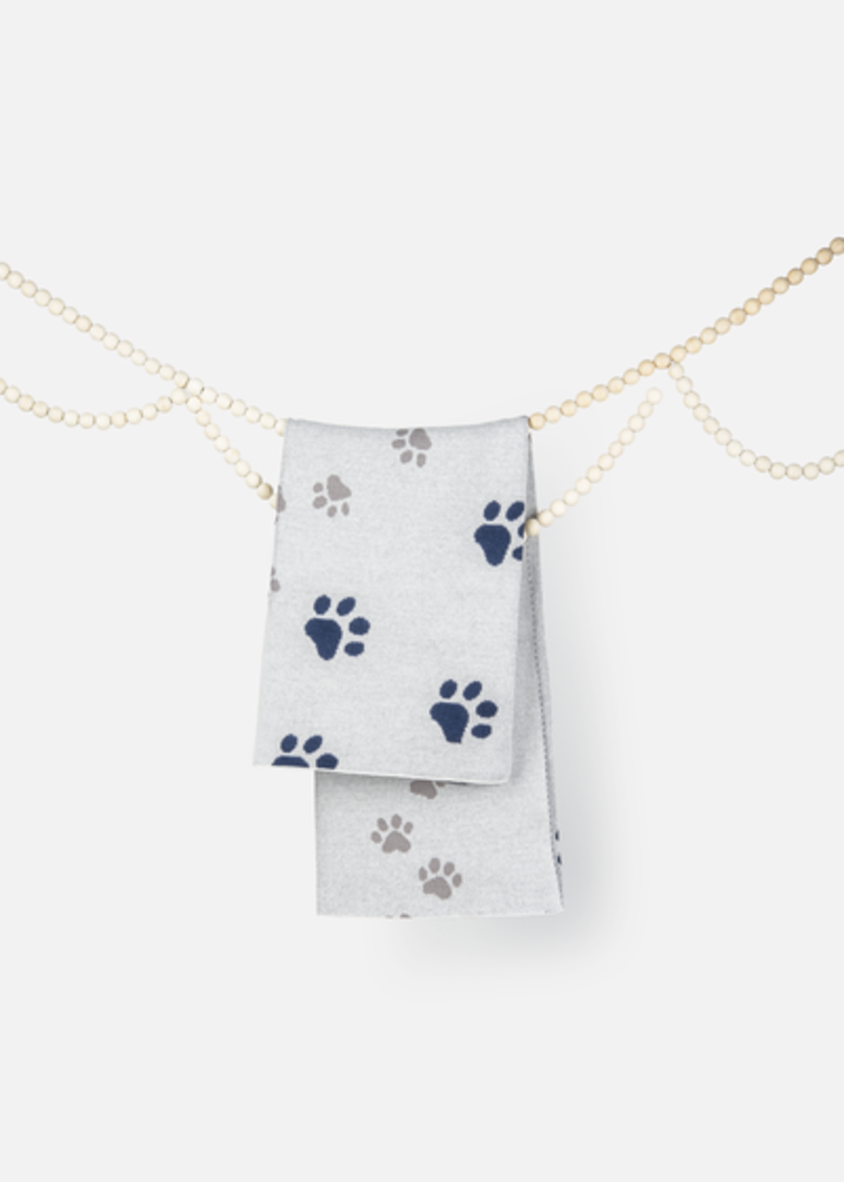 Ganz *30x36" Grey Cotton Paw Print Throw-Ganz