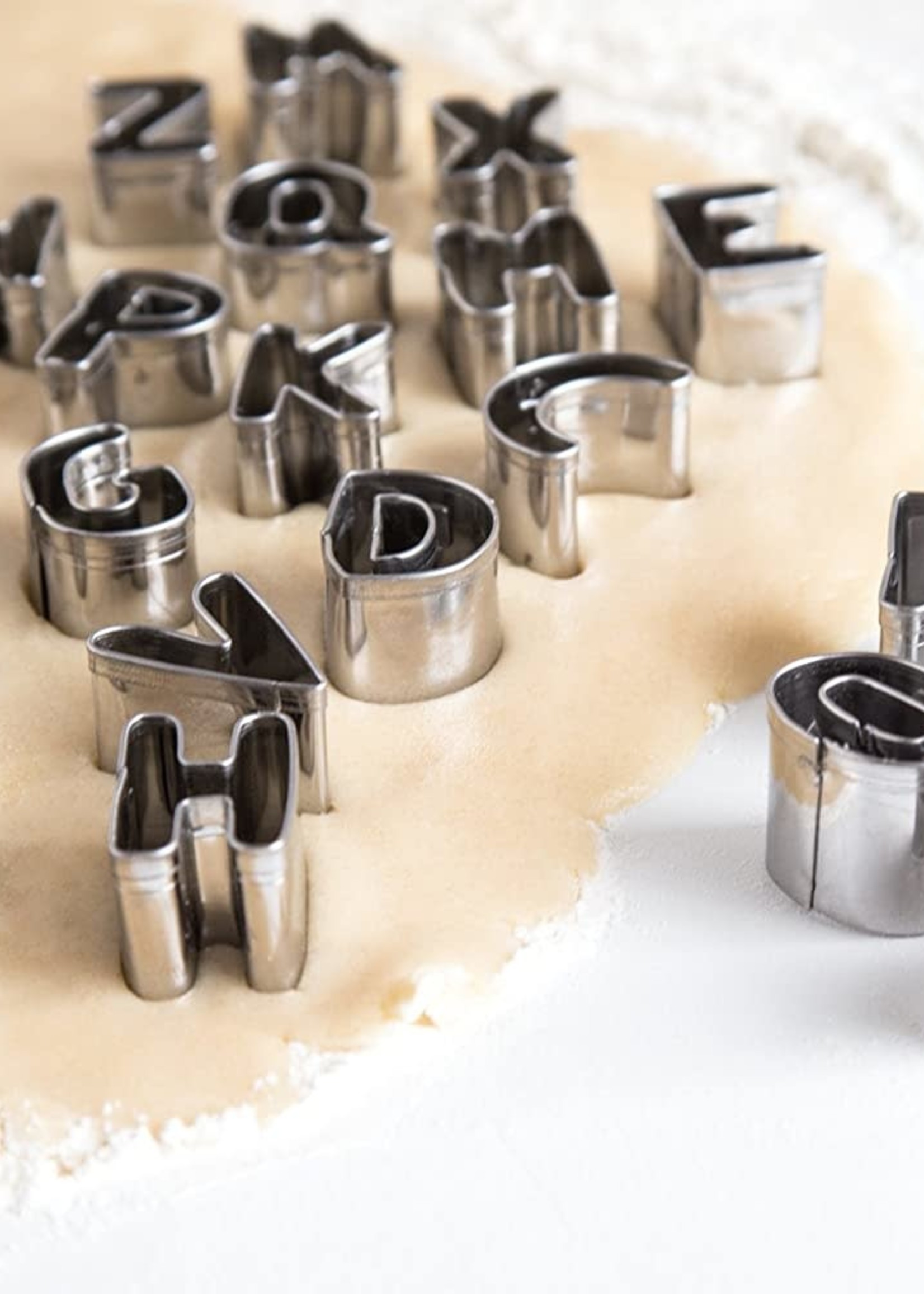 Foxrun *26pc sm Alphabet Cutters in Tin-Foxrun