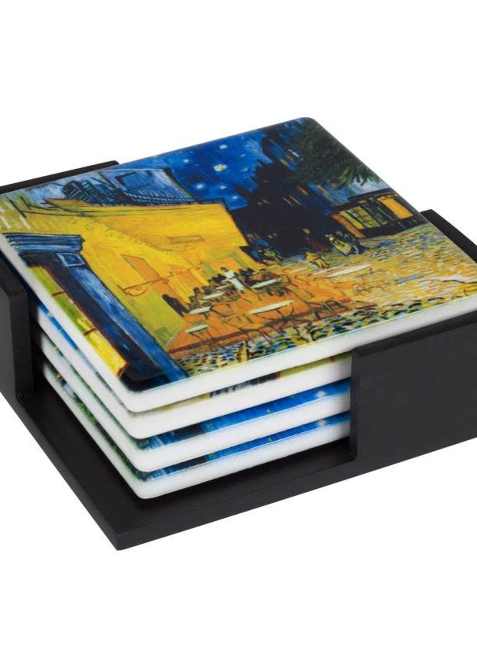 *s/4 Van Gogh Terrace Ceramic Coasters-Edenborough