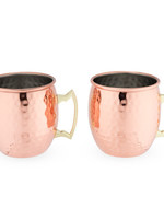 True Brands *s/2 Hammered Moscow Mule Mugs True-Design