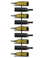 True Brands *9bottle  Black Wall Mount Wine Rack True-Design