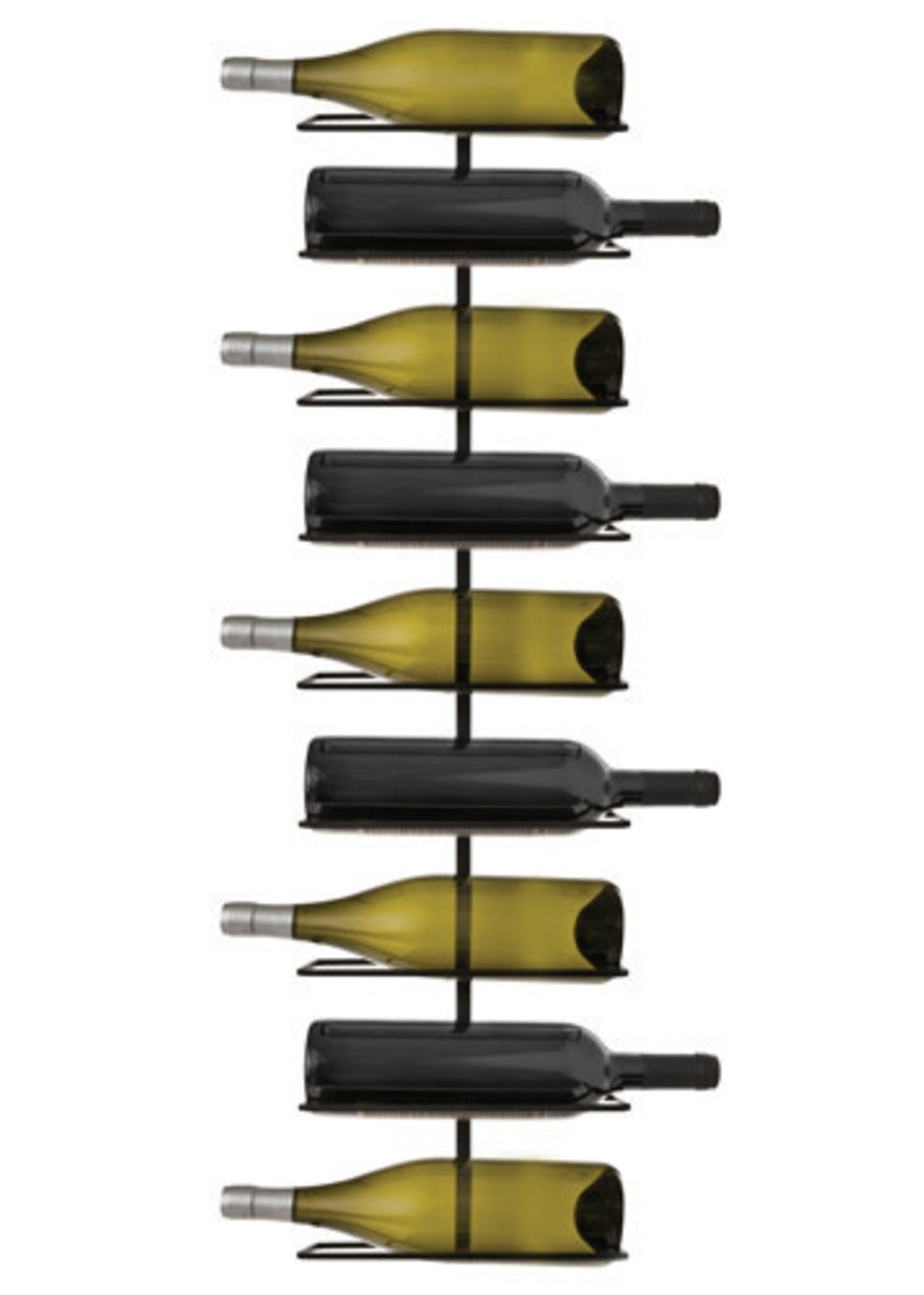 True Brands *9bottle  Black Wall Mount Wine Rack True-Design