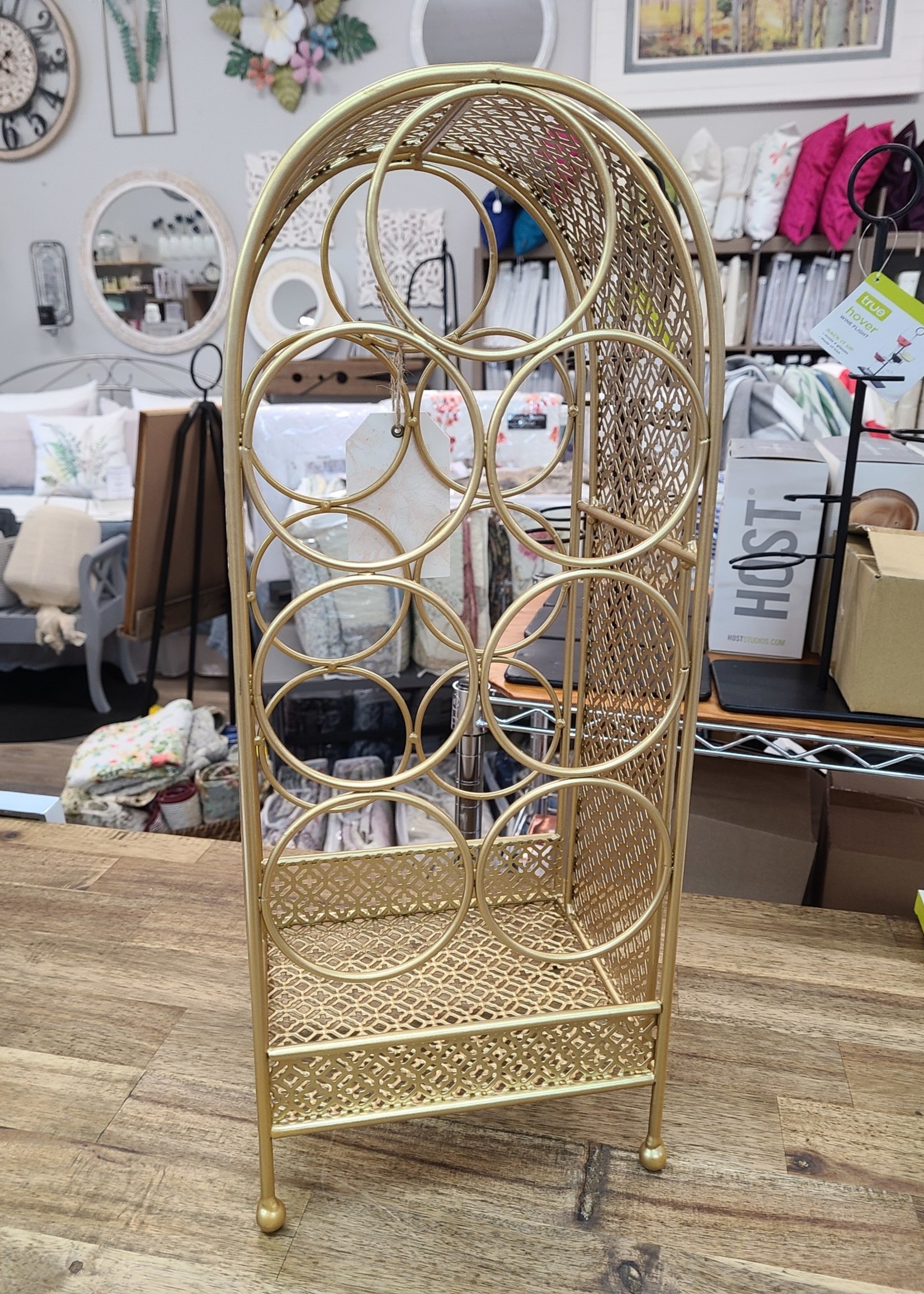 *7bottle Gold Standing Wine Rack True-Design