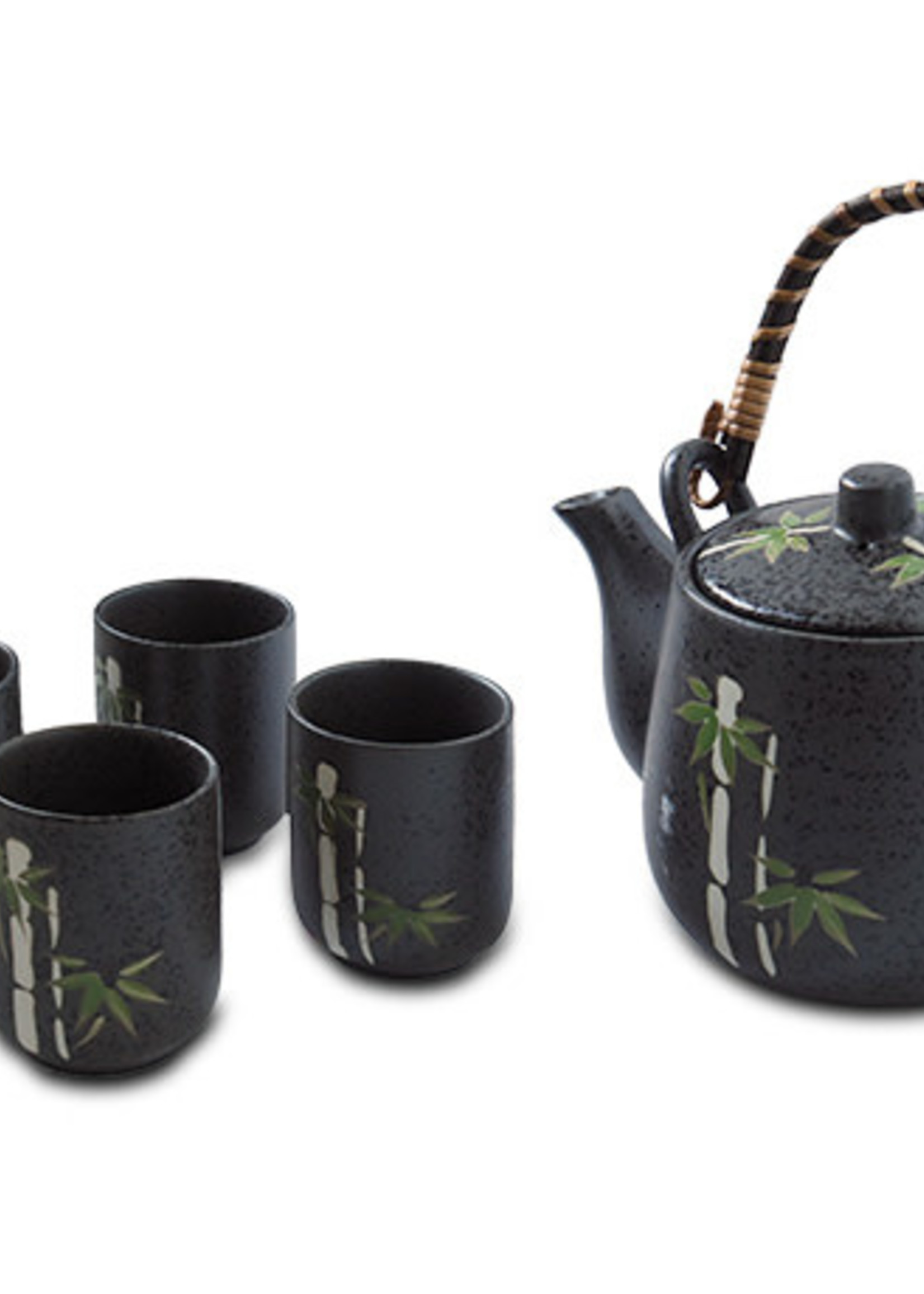 EMF Inc 5pc Black Bamboo Tea Set-EMF
