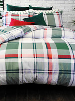 Alamode Home *Twn Grey/Green Plaid Turner Duvet Cover w/Sham-RJS*