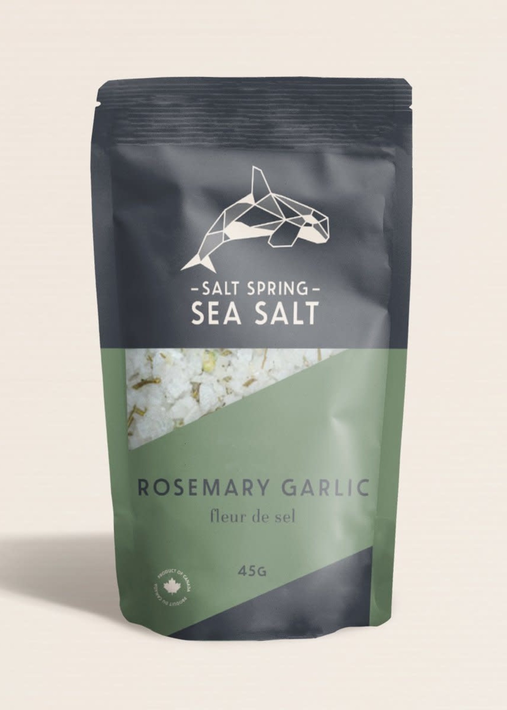 Salt Spring Sea Salt *45g Rosemary Garlic Fleur de Sel-Salt Spring Sea Salt