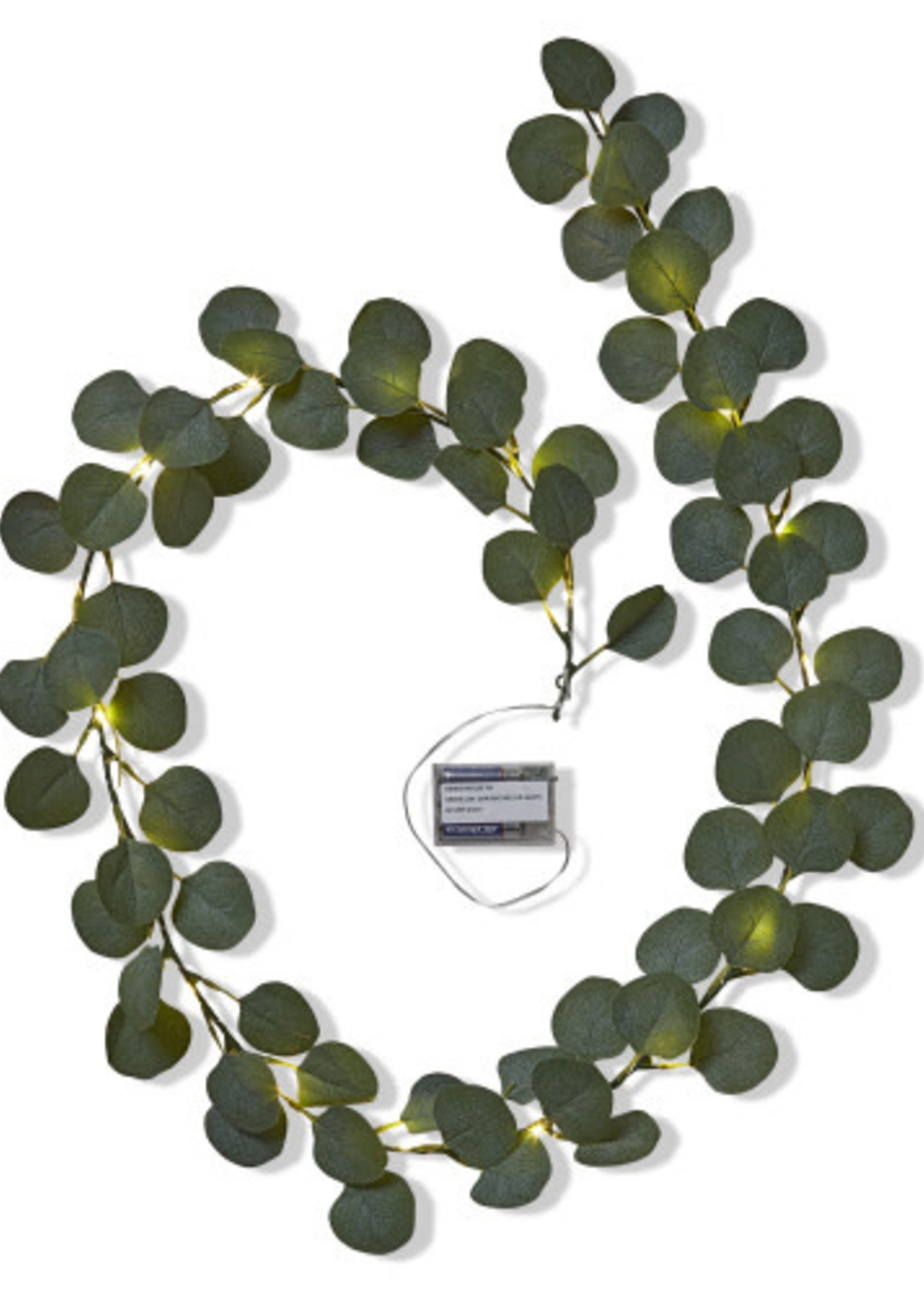 Tag *Green Eucalyptus Garland with LED Lights-Design Home