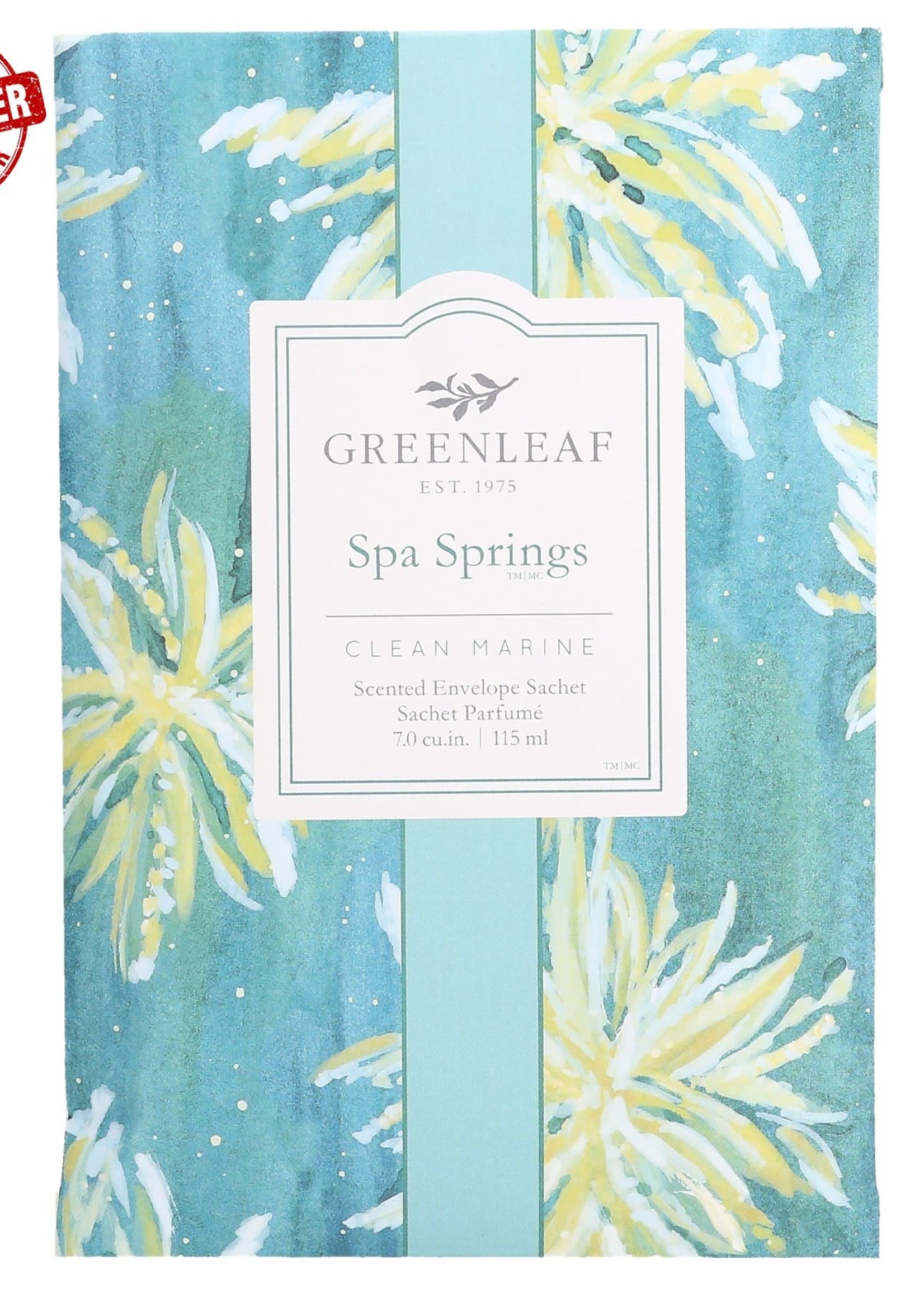 Greenleaf *115ml Spa Springs Sachet Greenleaf-Candym