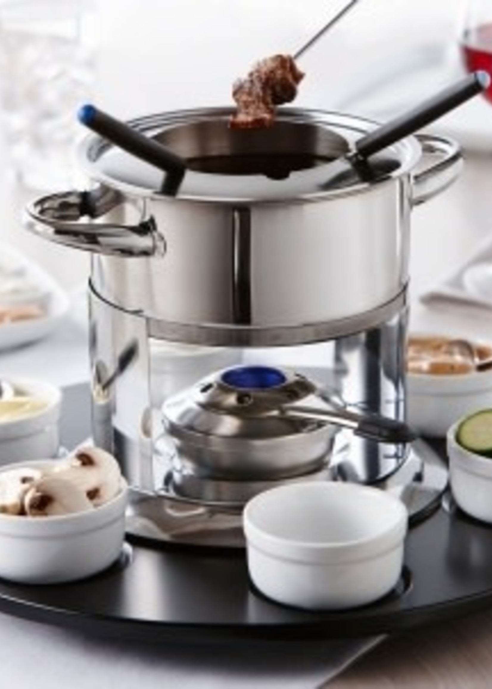 Trudeau *Laila 3-in-1 Fondue Set w/Rotating Dip Tray-Trudeau