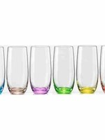 David Shaw Tableware *s/6 Rainbow Highball Glasses-David Shaw*